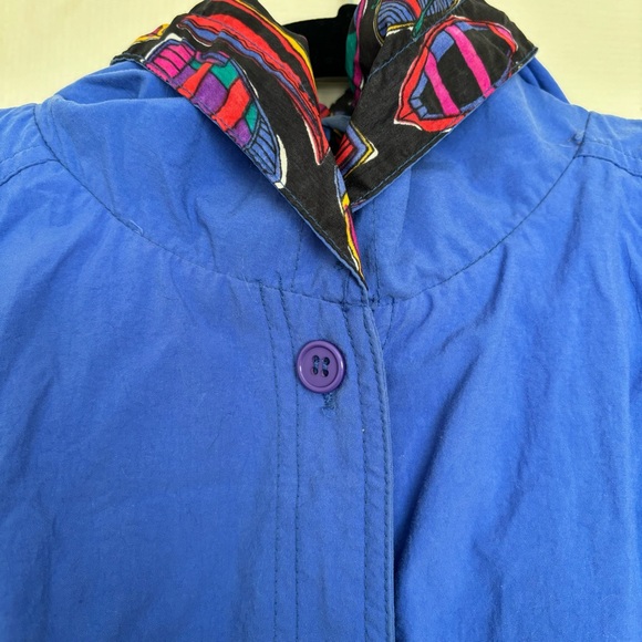 Vintage Duffel Sportswear/Windbreaker Blue Jacket Size L Fits Like A Medium - Picture 2 of 7